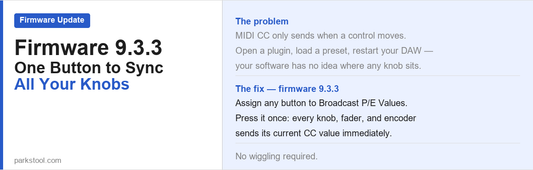 Firmware 9.3.3: One Button to Sync All Your Knobs