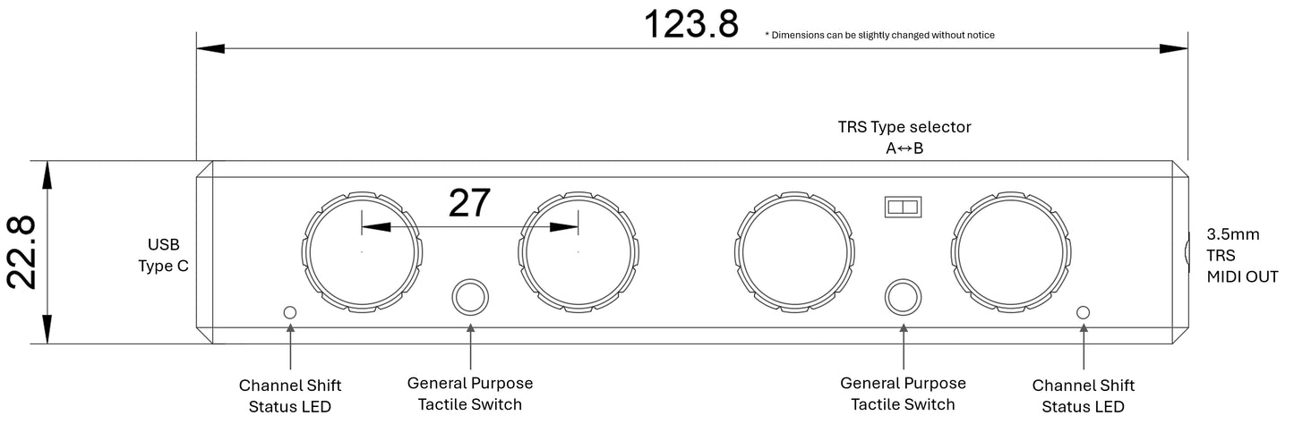 ParksTool 4ES2K (4 Encoders + 2K) MIDI Controller