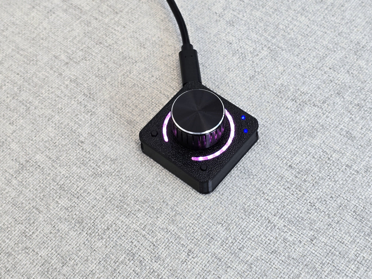 The 1ES2K with its LED ring lit magenta