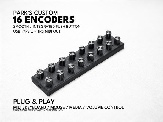 Park's Custom Encoders: 8, 4/ MIDI / Plug and Play / customizable / DIY / MCP / keyboard mouse volume / Sound Devices