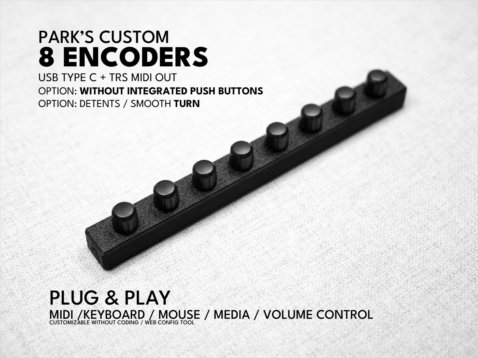 ParksTool 8E (8 Encoders) MIDI Controller